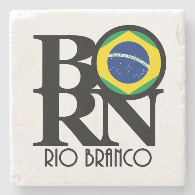 GEBOREN Rio Branco Steinuntersetzer (Vorderseite)
