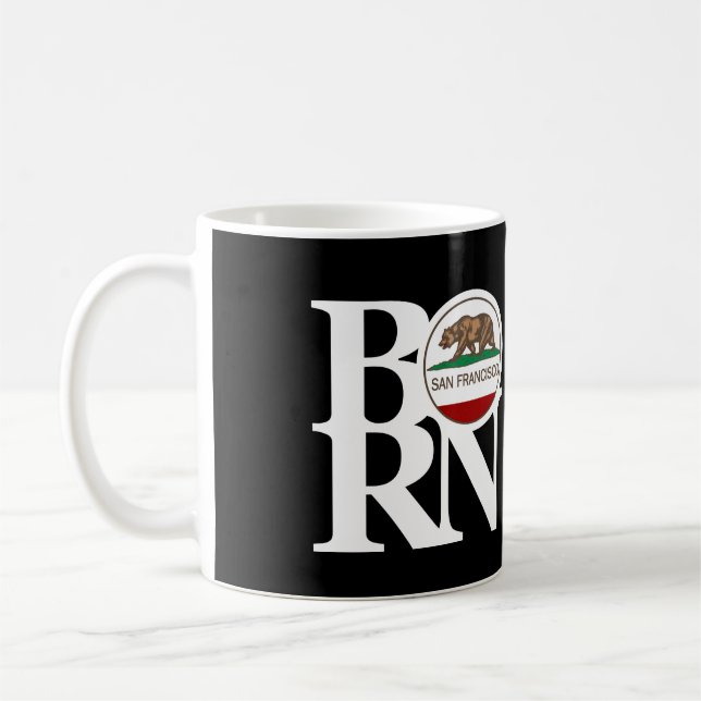 GEBOREN San Francisco 11oz Black Kaffeetasse (Links)