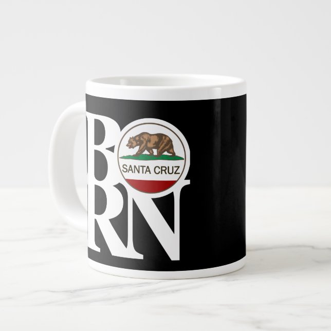 GEBOREN Santa Cruz 20oz Black Jumbo-Tasse (Vorderseite Links)