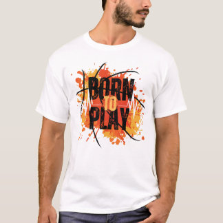 Geboren, Savage Alpha Male Typografie zu spielen T-Shirt