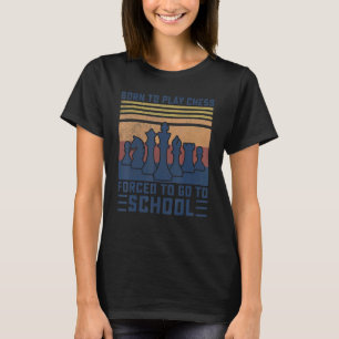 Geboren Schach spielen Vintage Schachspielermädche T-Shirt