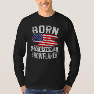 Geboren, Schneeflocken zu verbieten US-Flagge in d T-Shirt