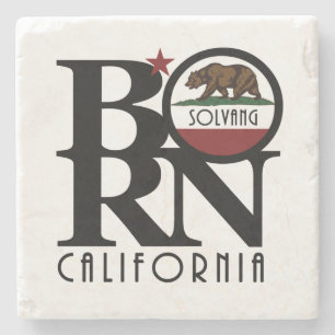 GEBOREN Solvang California Steinuntersetzer