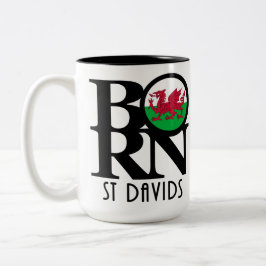 GEBOREN St Davids 15oz Zweifarbige Tasse
