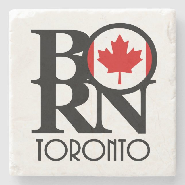 GEBOREN Toronto Kanada Steinuntersetzer (Vorderseite)