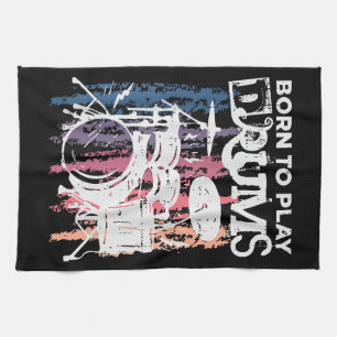 Geboren, Trommeln zu spielen, Rock Music Band Drum Geschirrtuch