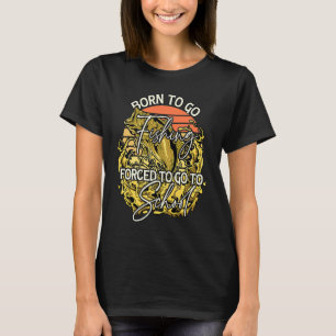 Geboren um angeln zu gehen, gezwungen zur Schule z T-Shirt