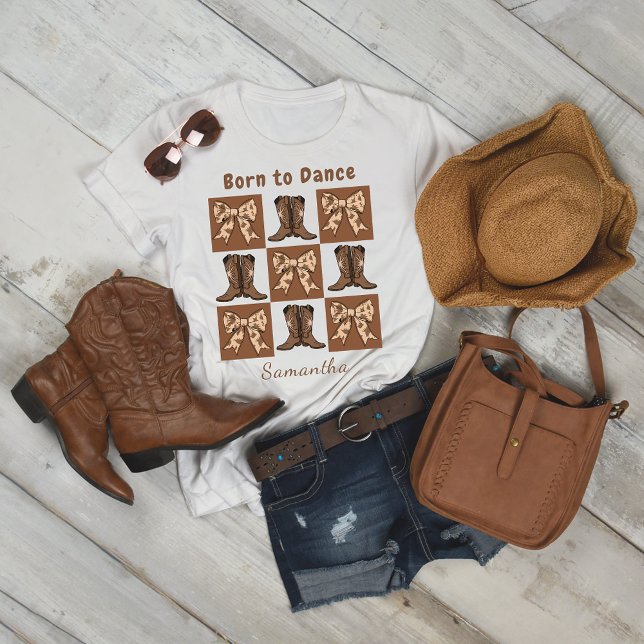 Geboren, um den T - Shirt "Bows" im Blockstil zu t (Von Creator hochgeladen)