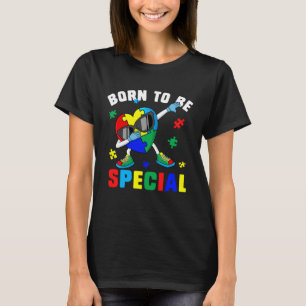 Geboren, um ein besonderes Puzzleteil-Herz Autismu T-Shirt
