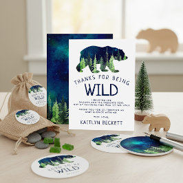 Geboren, um eine wilde Babydusche zu sein Dankeskarte