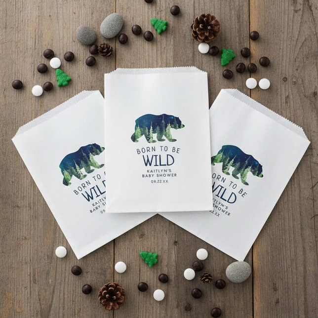 Geboren, um eine wilde Babydusche zu sein Geschenktütchen (Von Creator hochgeladen)