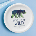 Geboren, um eine wilde Babydusche zu sein Pappteller<br><div class="desc">Feiern Sie stilvoll mit diesen trendigen Baby-Dusche-Papier-Tellern. Das Design ist leicht mit Ihrer eigenen Formulierung zu personalisieren und Ihre Familie und Freunde werden begeistert sein,  wenn sie diese fabelhaften Party-Teller sehen.</div>