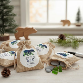 Geboren, um eine wilde Babydusche zu sein Runder Aufkleber