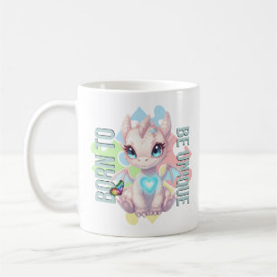 Geboren, um einzigartig zu sein – Drachen-Design – Kaffeetasse