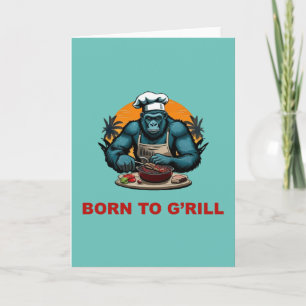 Geboren, um G'rill BBQ-Meister-Spaß-Pun zu sein Karte