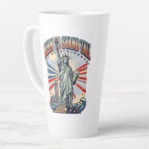 Geboren, um groß zu stehen Patriotische Kunst Milchtasse