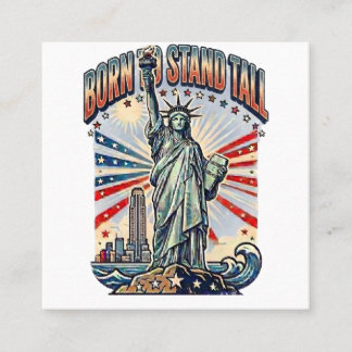 Geboren, um groß zu stehen - Vintage patriotische Telefonnummerkarte