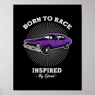 Geboren, um klassisches Muscle-Car-Retro-Design zu Poster