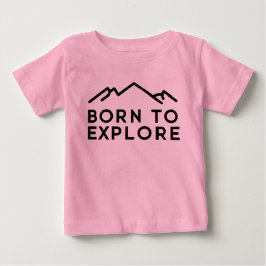 Geboren, um minimalistische Bergumrisse zu erkunde Baby T-shirt