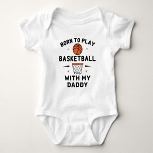 Geboren um mit Papa Basketball zu spielen Basket Baby Strampler