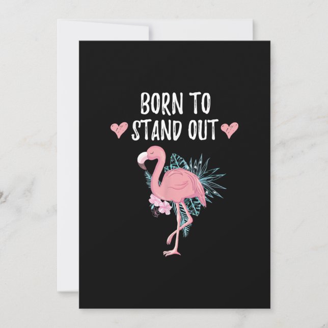 Geboren, um Niedliche Flamingo Liebhaber Phantasti Save The Date (Vorderseite)