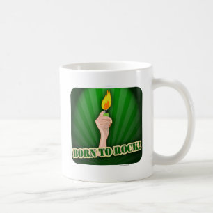 Geboren um Rock Lighter Konzert Cartoon Design Tasse
