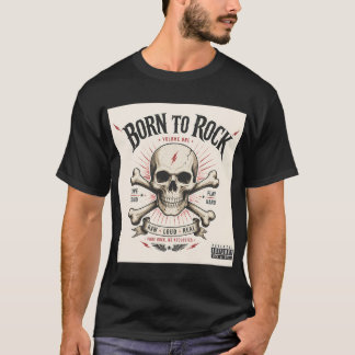 Geboren, um Schädel zu rocken – Vintage Rock & Rol T-Shirt