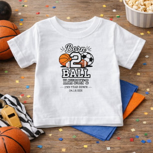 Geboren, um Sport zu treiben - Sportthemen-Party z Baby T-shirt