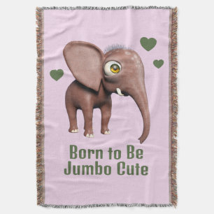 Geboren, um süßer Baby-Elefant Jumbo zu sein, indi Decke