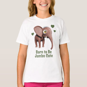 Geboren, um süßer Baby-Elefant Jumbo zu sein, indi T-Shirt