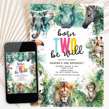 Geboren um WILD zu sein! Safari-Tiere Cool 2. Gebu