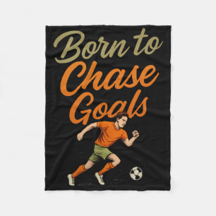 Geboren um Ziele zu jagen Fußballfan Grafik Kunst Fleecedecke