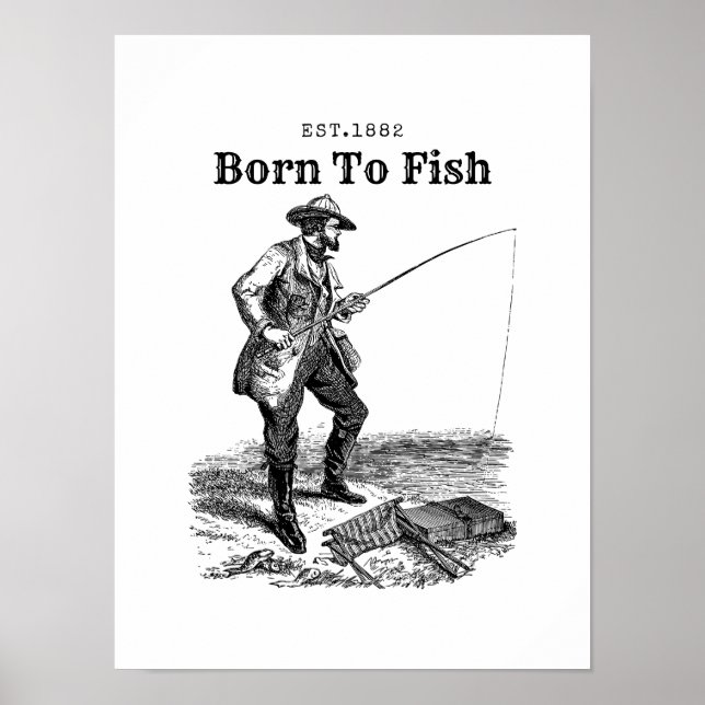 Geboren um zu fischen poster (Vorne)