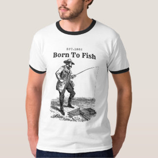 Geboren um zu fischen T-Shirt