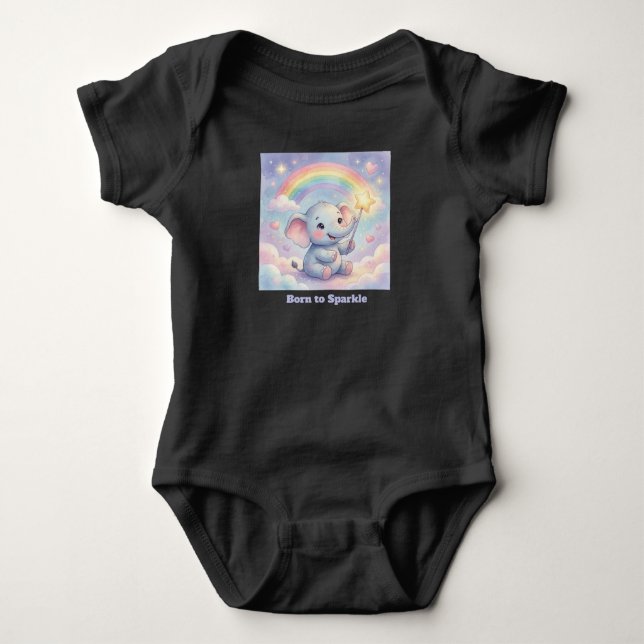 Geboren um zu funkeln baby strampler (Vorderseite)