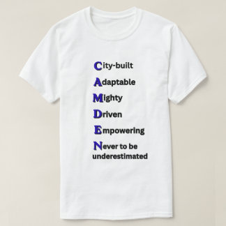 GEBOREN UM ZU GEWINNEN, Motivationsblau CAMDEN Uni T-Shirt