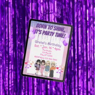 Geboren um zu glänzen, Party Zeit, KPOP Mädchenban Einladung