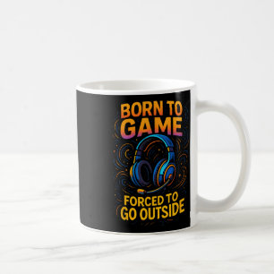 Geboren um zu spielen - Lustiger Videospieler-Head Kaffeetasse