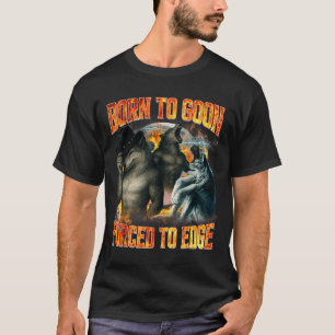 Geboren um zu Streber gezwungen Rand Lustiges Alph T-Shirt