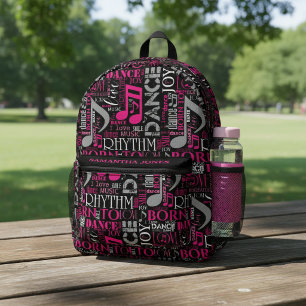 Geboren um zu tanzen Pink ID277 Bedruckter Rucksack