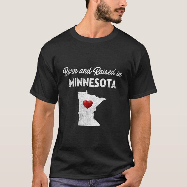 Geboren und in Minnesota Minnesota Shirt Mn (Vorderseite)