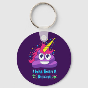 Geboren Unicorn Emoji Schlüsselanhänger