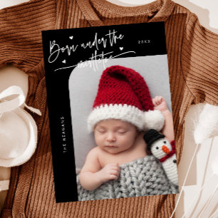 Geboren unter Mistletoe Black Birth Ankündigung