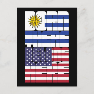 Geboren Uruguay Zugehörig Amerikanisch Postkarte