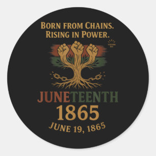 Geboren von den Ketten, die im Power im Juni 1900 Runder Aufkleber