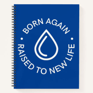 Geboren wieder Taufe SpiralNotebook Notizbuch