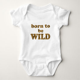Geboren, wild zu sein - Tigerprint Baby Jersey Bod Baby Strampler