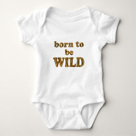 Geboren, wild zu sein - Tigerprint Baby Jersey Bod Strampler