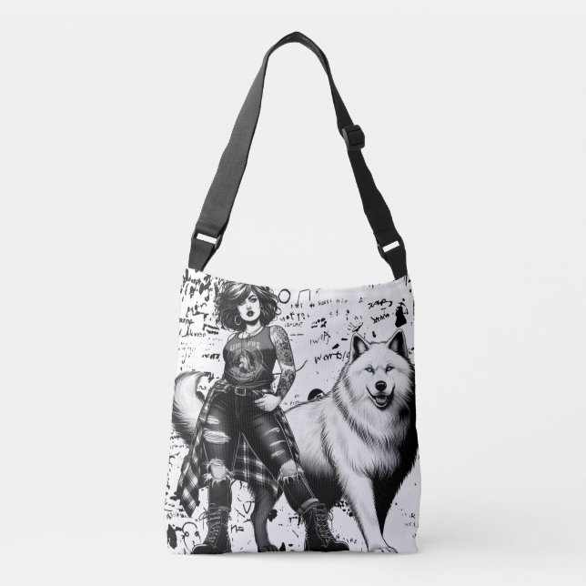 Geboren, wild zu sein, zu töten. tragetaschen mit langen trägern (Vorderseite)