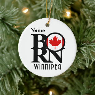 GEBOREN Winnipeg Keramik Ornament
